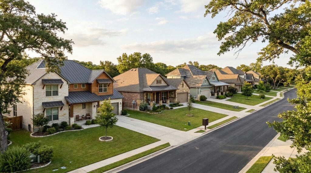 Houses On Neighborhood Street